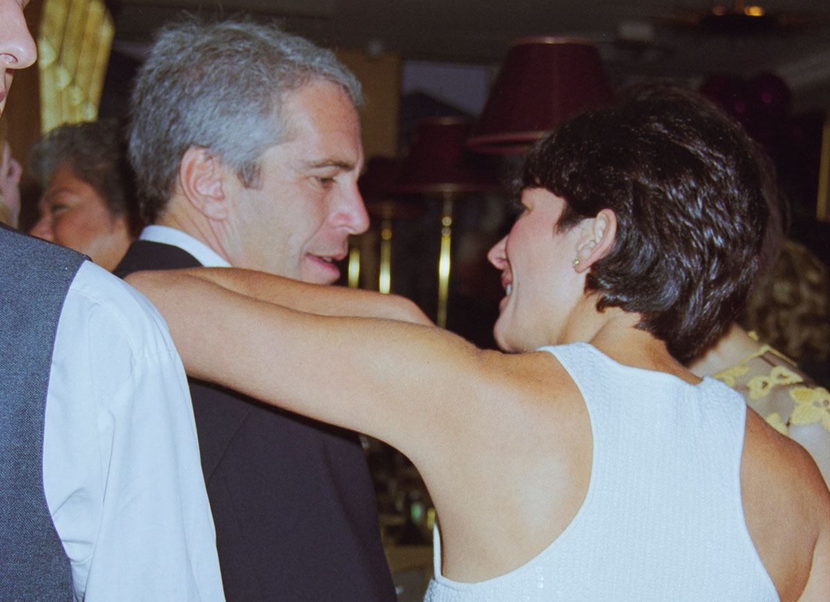 American financier Jeffrey Epstein and British socialite Ghislaine Maxwell at a party in honour of David Tang, hosted by Michael and Shakira Caine at London restaurant, The Canteen, 20th June 1997. (Photo by Dave Benett/Getty Images)