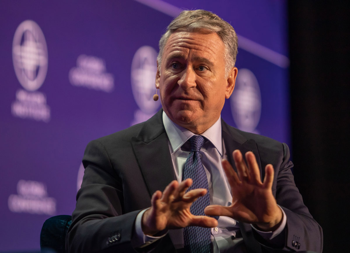 BEVERLY HILLS, CALIFORNIA - MAY 6: Ken Griffin, founder and CEO of the hedge fund Citadel LLC, speaks at the Milken Institute
