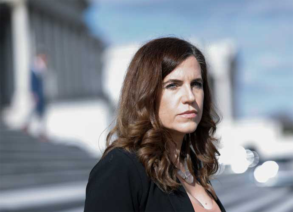 WASHINGTON, DC - JANUARY 27: Rep. Nancy Mace (R-SC) speaks to reporters as she leaves the U.S. Capitol Building on January 27, 2023 in Washington, DC. The House of Representatives completed their last series of votes before a weekend recess. (Photo by Anna Moneymaker/Getty Images)