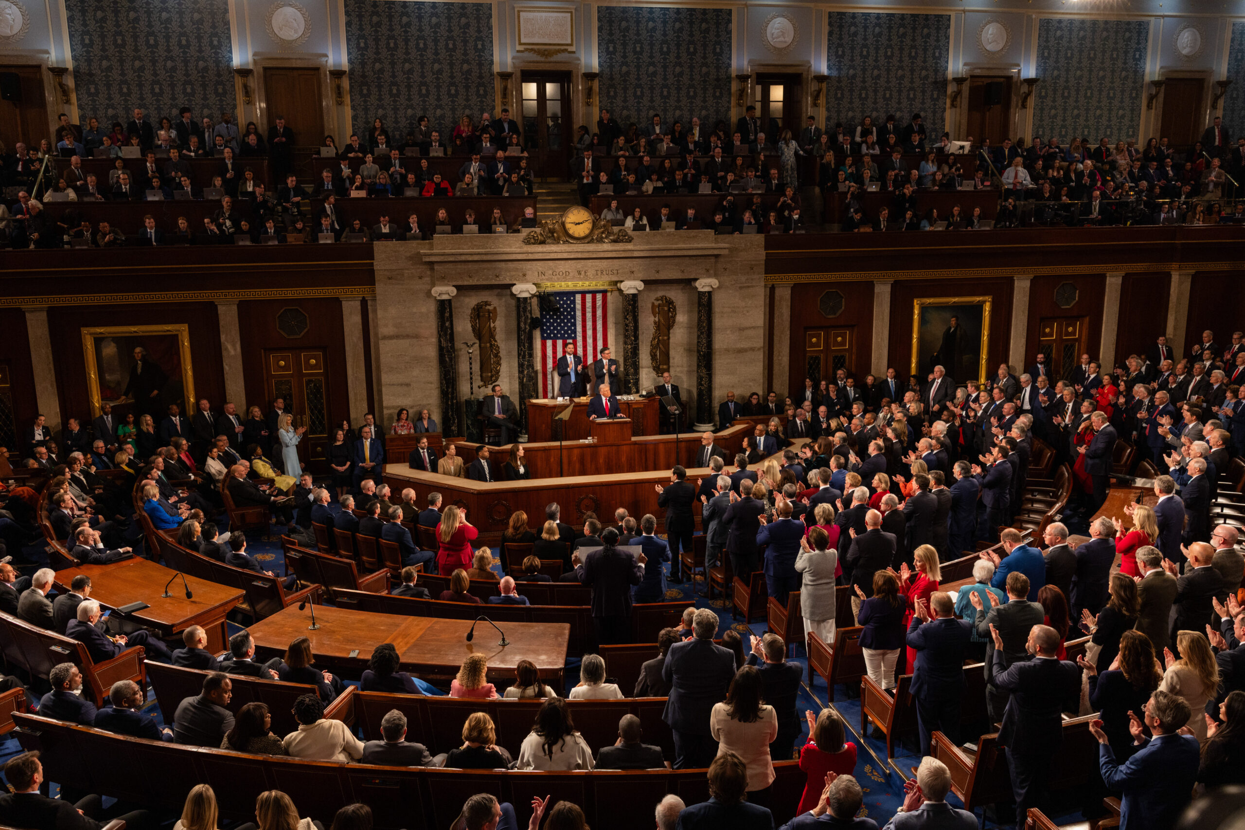 Trump honed the immigration portion of his address on border security and removing violent criminals.