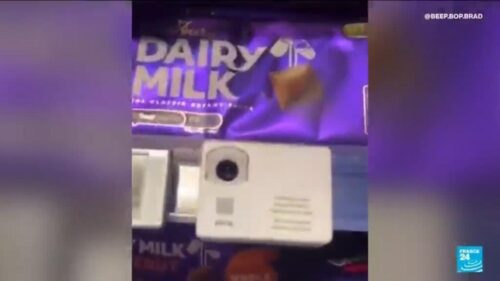 In the UK, thieves travel around the country to raid chocolate shelves