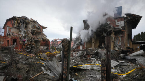 Russian strikes kill three, including child, as drones and missiles hit Kyiv