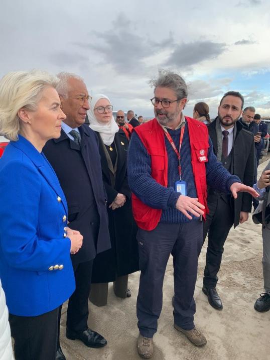 Ursula Von der Layen and Antonio Costa with UNMAS in Syria