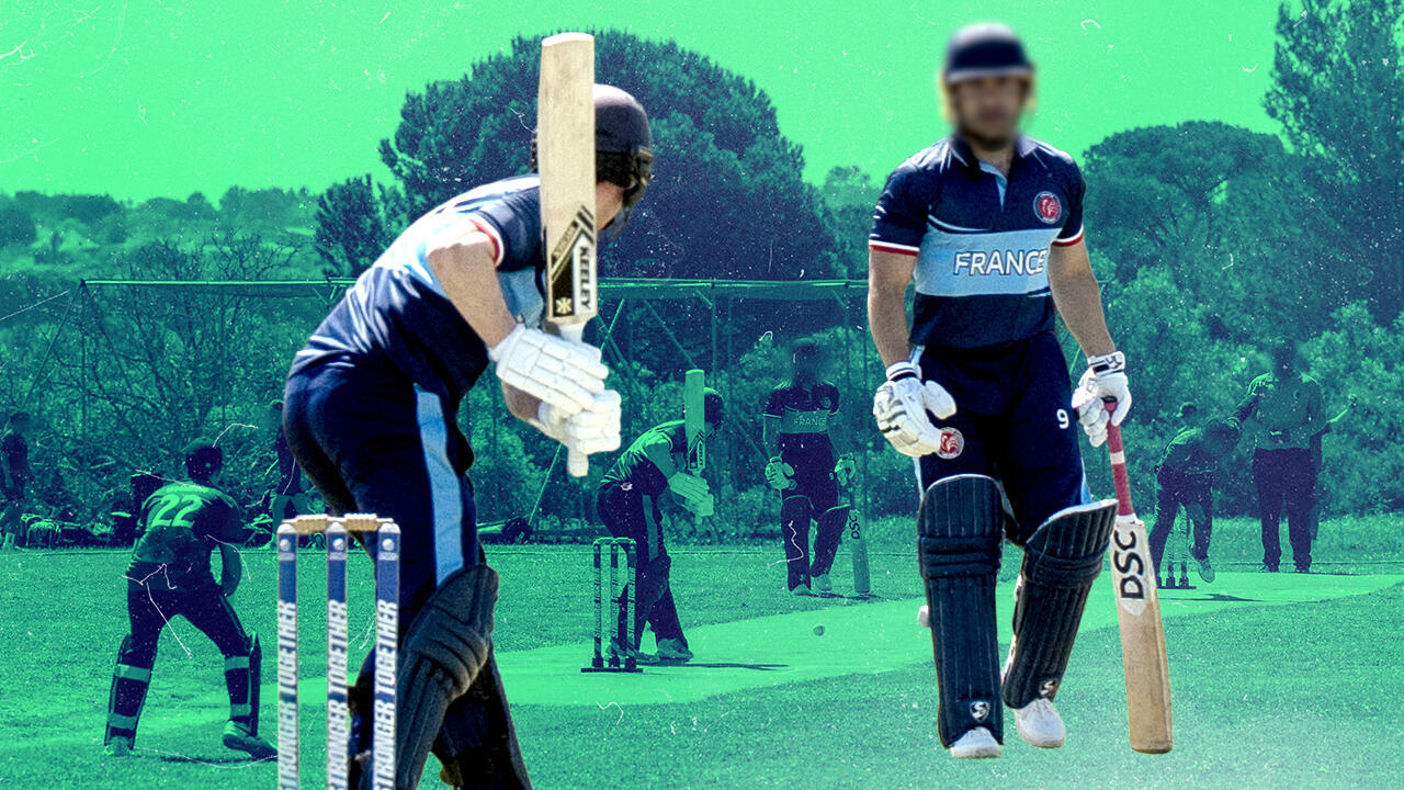 France Cricket players run between the wickets at an ICC tournament on April 5 2026