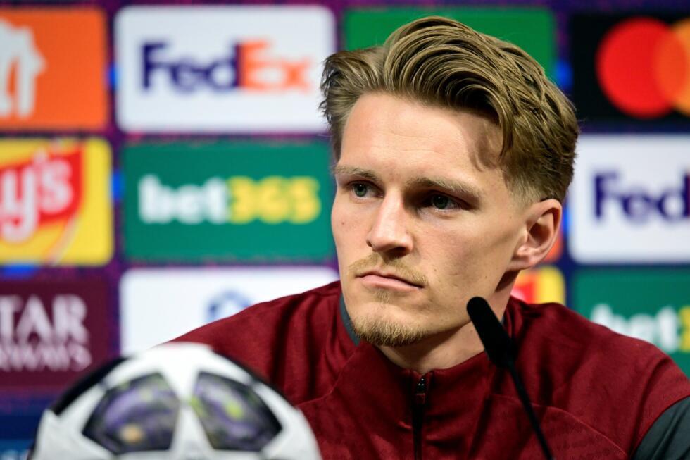 Patrick Vieira, a club icon and captain of their 'invincibles' side, sent current skipper Martin Odegaard (pictured) a good luck video