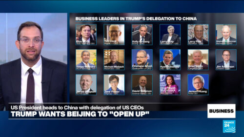 Trump heads to Beijing with delegation of US business leaders, hopes China will ‘open up’