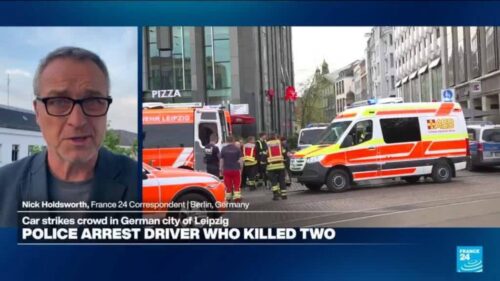 Two dead as car ploughs into crowd in Germany’s Leipzig