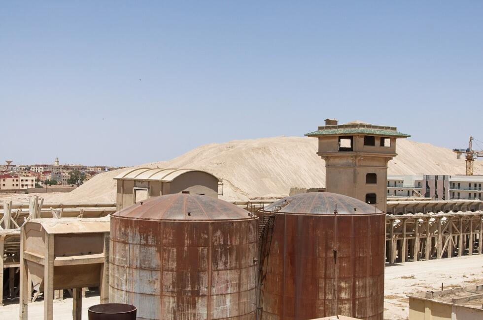 A view of a former OCP phosphate mining facility in the Moroccan city of Khouribga.