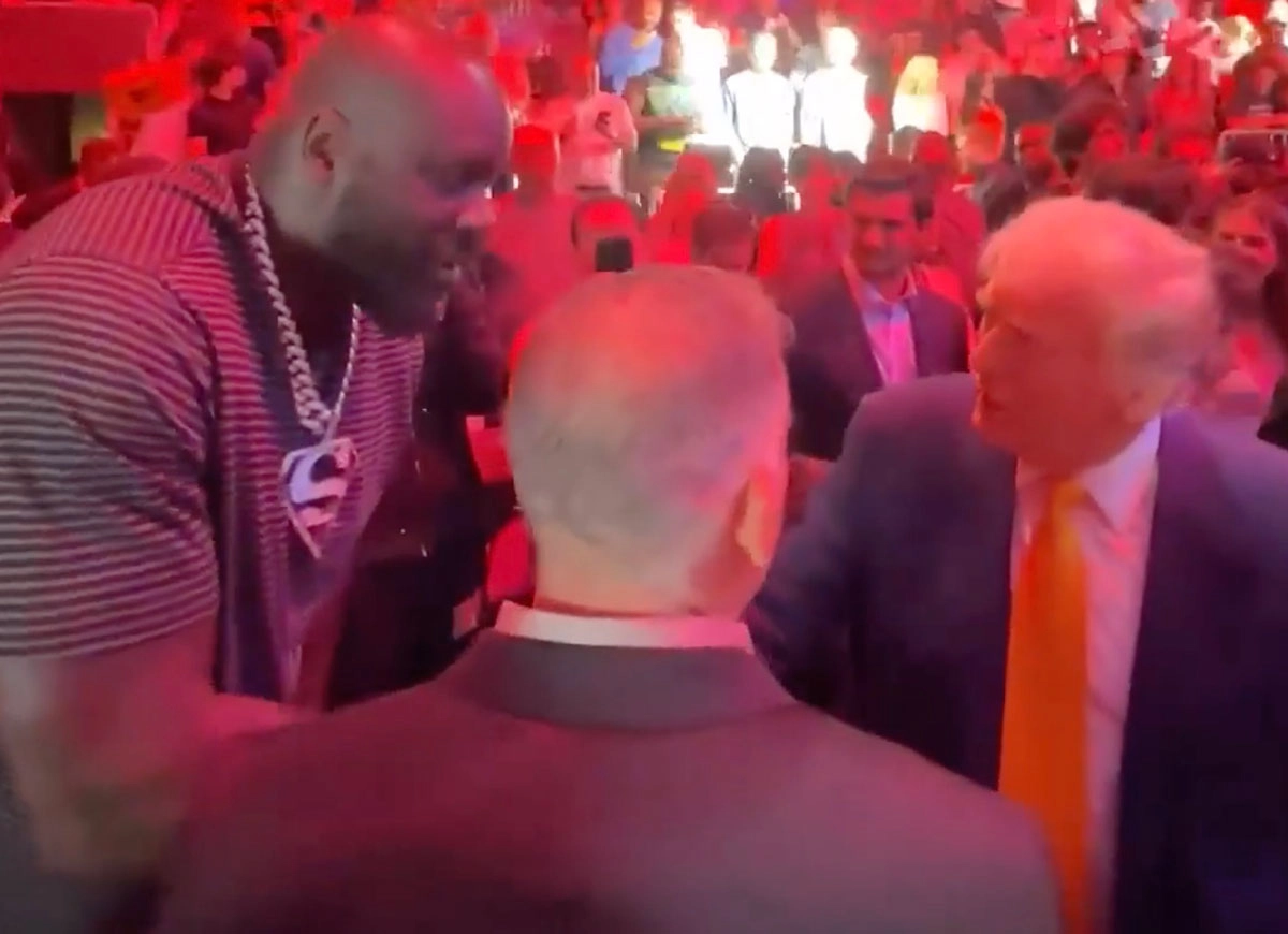 Donald Trump makes appearance at UFC fight night in Miami (Image: Margo Martin via Storyful)
