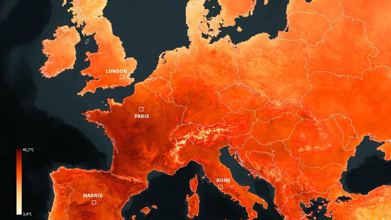 More than two-thirds of Europe is facing temperatures over more than 30C