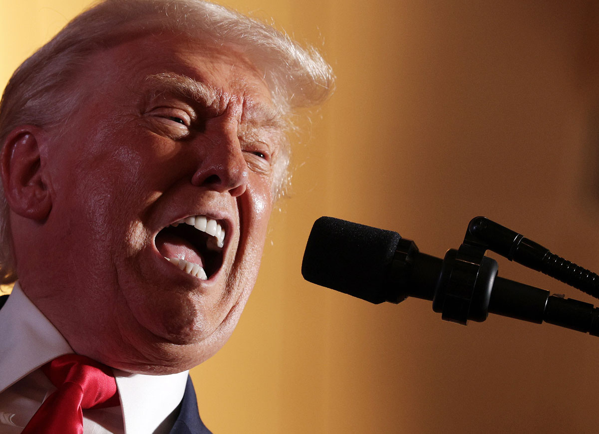 MOUNT POCONO, PENNSYLVANIA - DECEMBER 09: U.S. President Donald Trump delivers remarks during an event at Mount Airy Casino Resort on December 9, 2025 in Mount Pocono, Pennsylvania. Trump discussed his economic agenda and its efforts to lower the cost of living. (Photo by Alex Wong/Getty Images)
