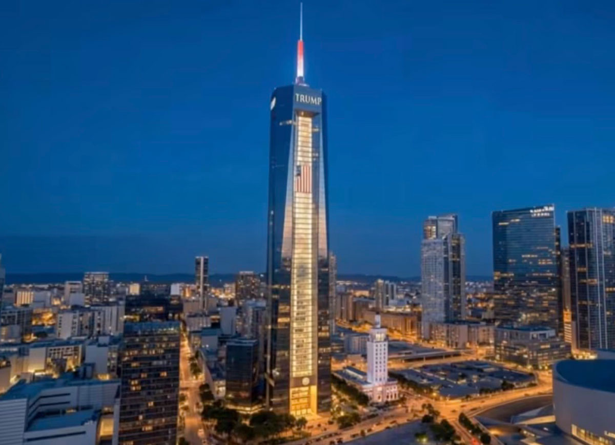Trump library in Miami rendering (Image: X)