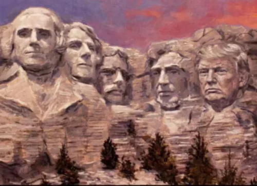 Trump Posts An AI-Generated Image Of Himself On Mount Rushmore In Social Media Spree