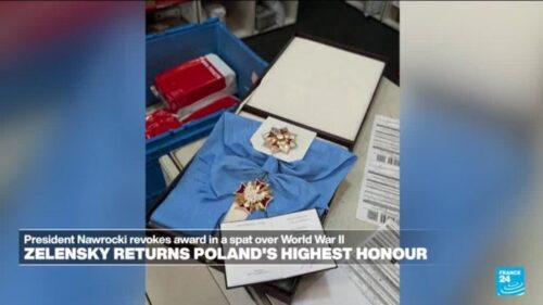 Zelensky stripped of Poland’s top award amid diplomatic spat