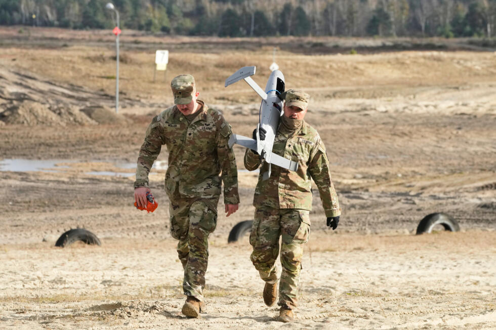 The American Merops drone system, deployed by Poland and Romania to defend Russian drones, is tested in Nowa Deba, Poland