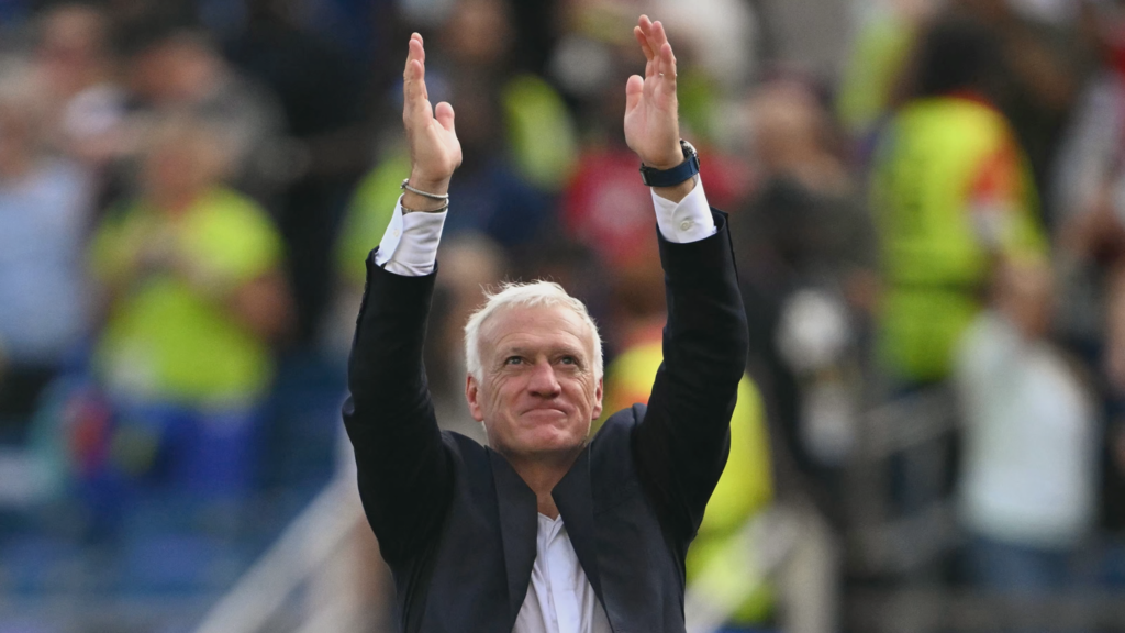 Coach Didier Deschamps takes charge of his last game for France against England