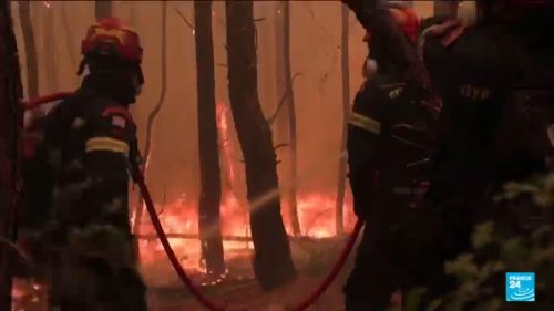 Greece’s wildfires worsen as strong winds spread blazes