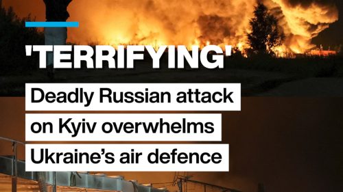 ‘Terrifying’: deadly Russian attack on Kyiv overwhelms Ukraine’s air defence