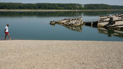 In pictures: Drought exposes Word War II ships, strands boats as Europe’s river levels plunge