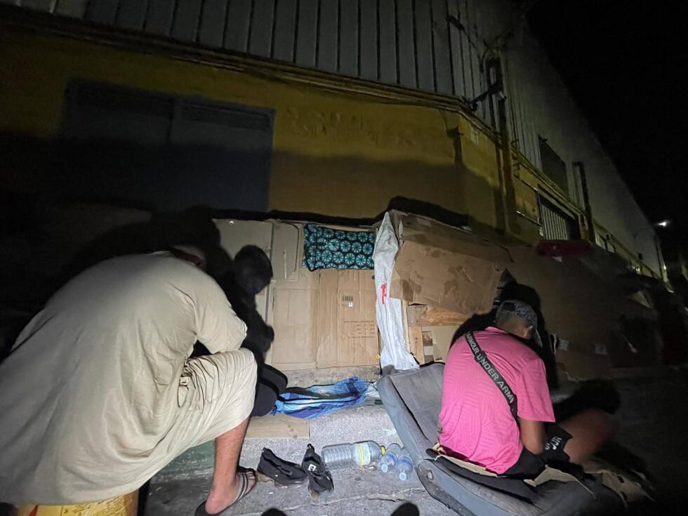 Minors living in the Tarajal warehouses in Ceuta, Spain. August 17, 2026.
